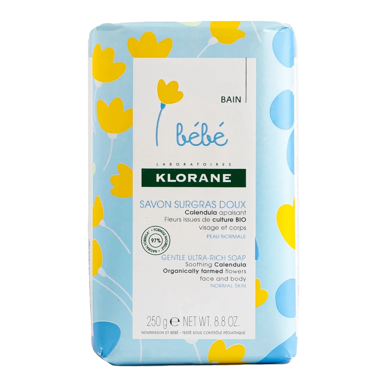 Klorane Bébé Savon Surgras Doux  Soap Bar 250g