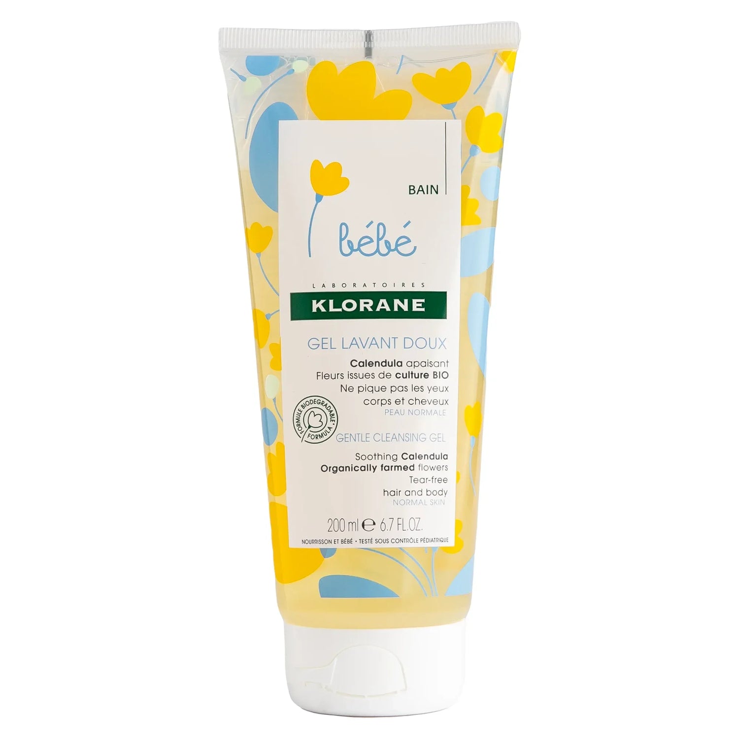Klorane Bébé Gentle Cleansing Gel With Calendula 200ml