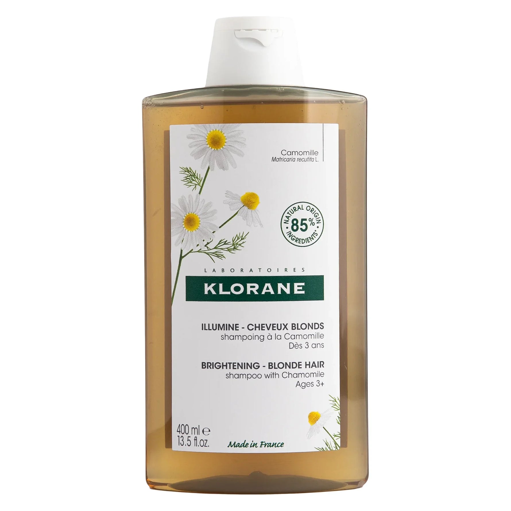 Klorane Chamomile Shampoo 400ml For Blonde And Light Brown Hair-1