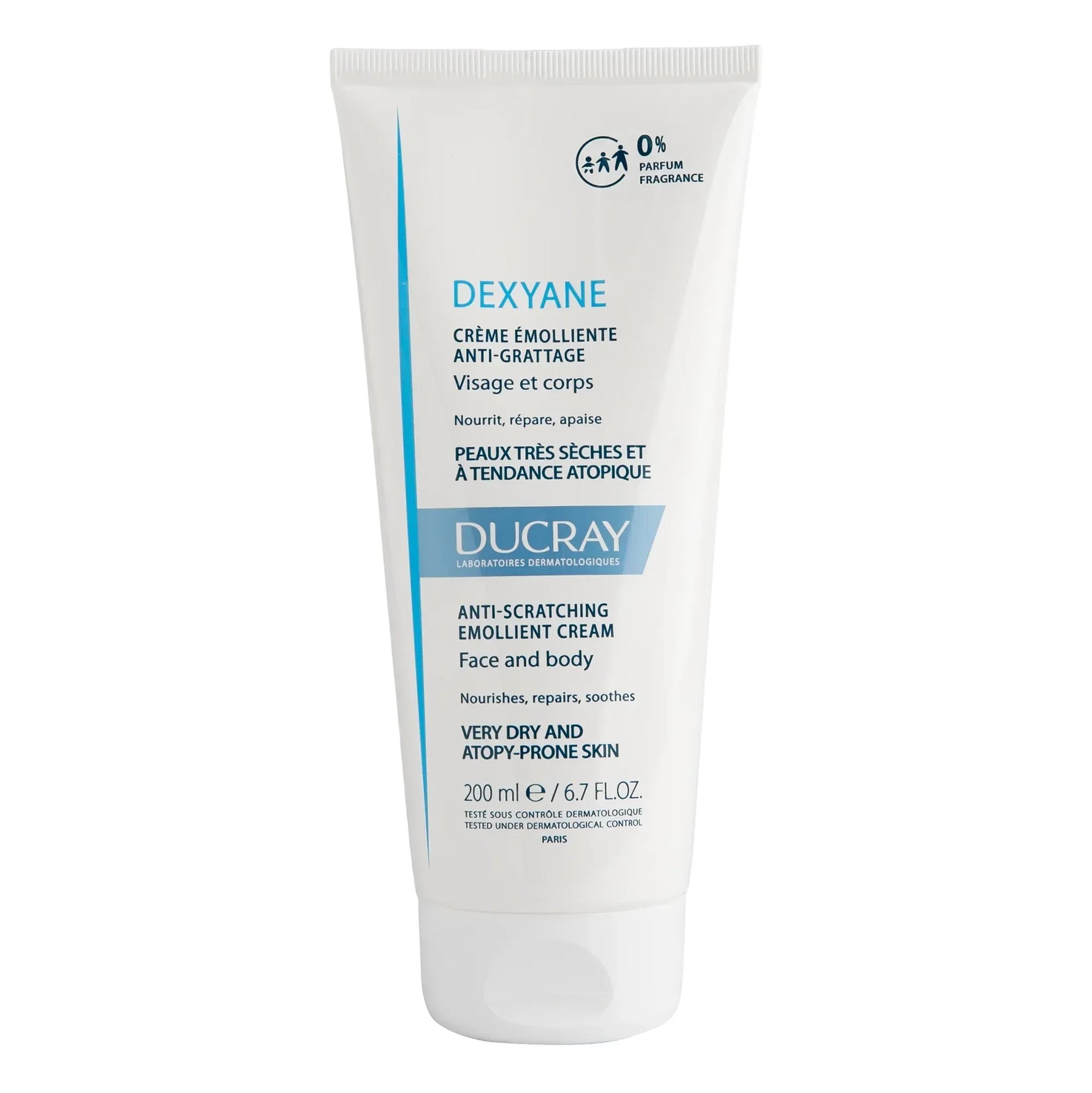 Ducray Dexyane Anti-Scratching Emollient Cream 200ml For Very Dry Skin-1