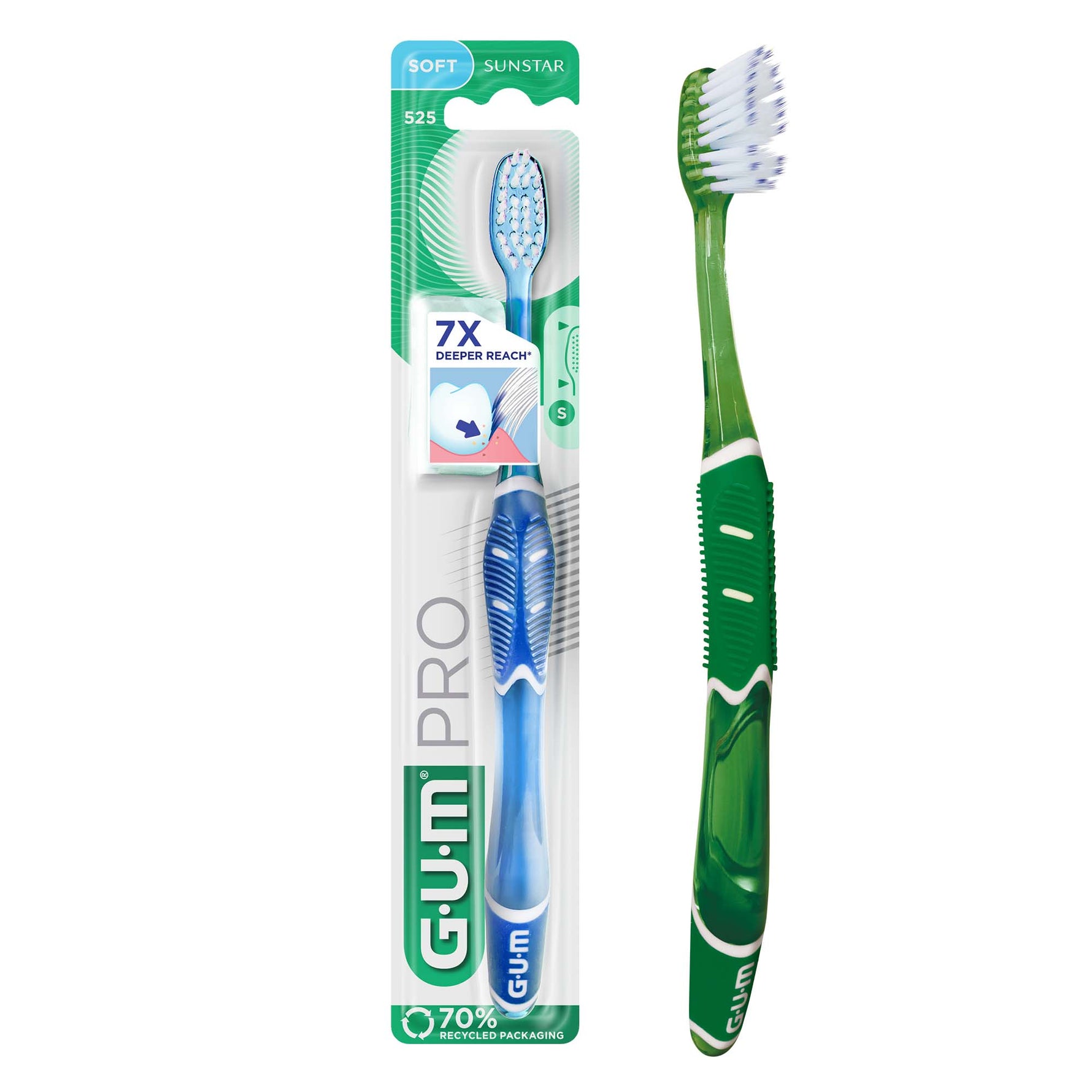 GUM Technique PRO Medium Toothbrush Multipack With Ergonomic Handle-2