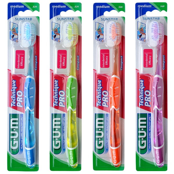GUM Technique PRO Medium Toothbrush Multipack With Ergonomic Handle-1