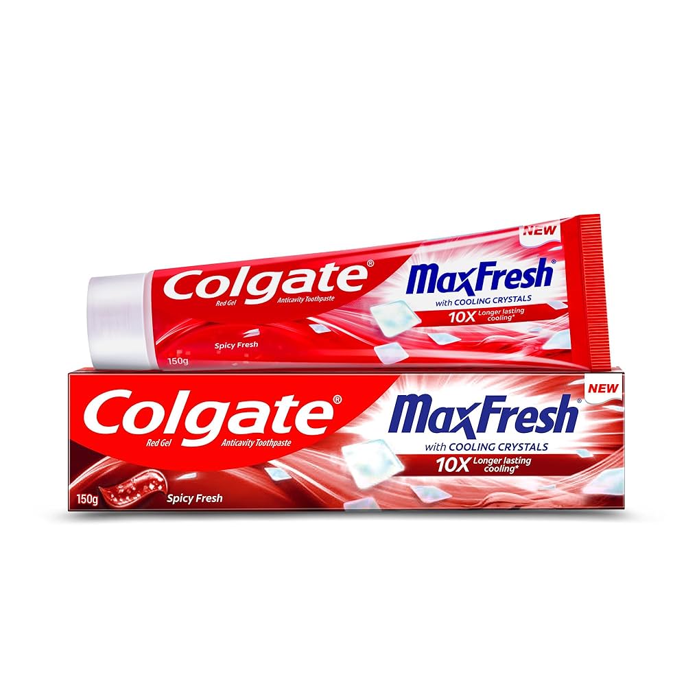 Colgate MaxFresh Spicy Fresh Toothpaste 150g Red Gel Intense Cooling-1