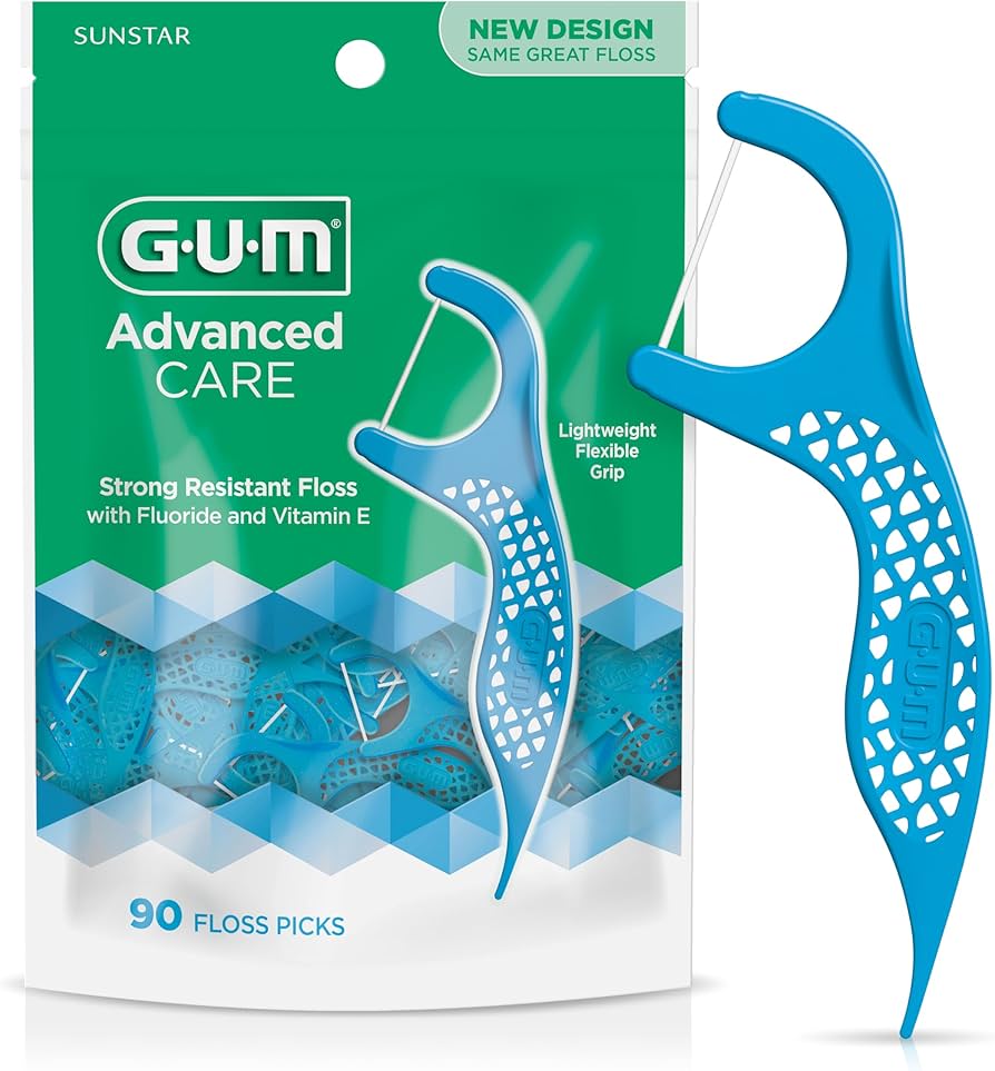 GUM Easy Flossers With Vitamin E And Fluoride, Mint, 30 Count-2