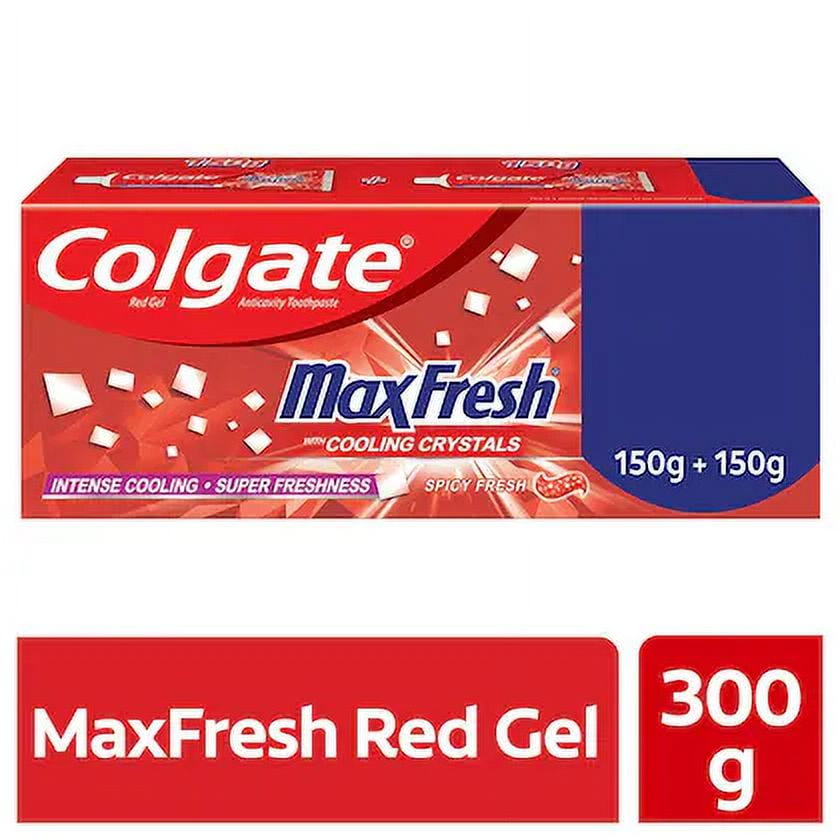 Red Colgate Color Colgate MaxFresh Spicy Fresh Toothpaste 150g Red Gel Intense Cooling ...