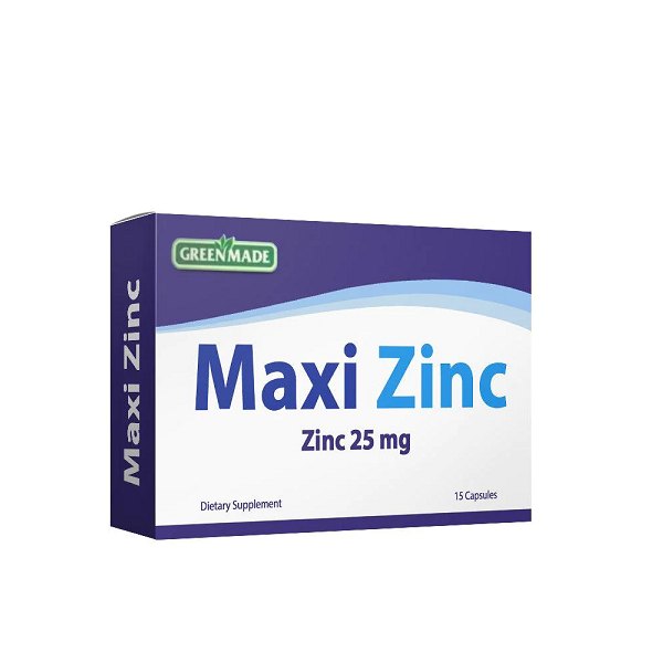 Green Made Maxi Zinc 25mg 15 Capsules Immune Support Supplement-1