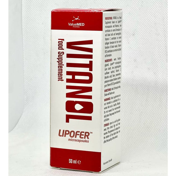 Vitanol Lipofer 50Ml Liquid Supplement With Iron, Vitamin C, And Vitamin B12-1