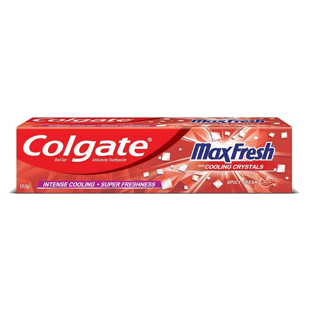 Colgate MaxFresh Spicy Fresh Toothpaste 150g Red Gel Intense Cooling-5