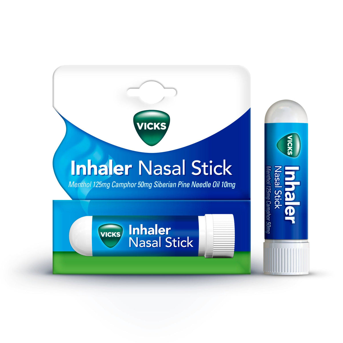 Vicks Inhaler Nasal Stick With Menthol, Camphor, Siberian Pine Needle Oil 0.5ml-1