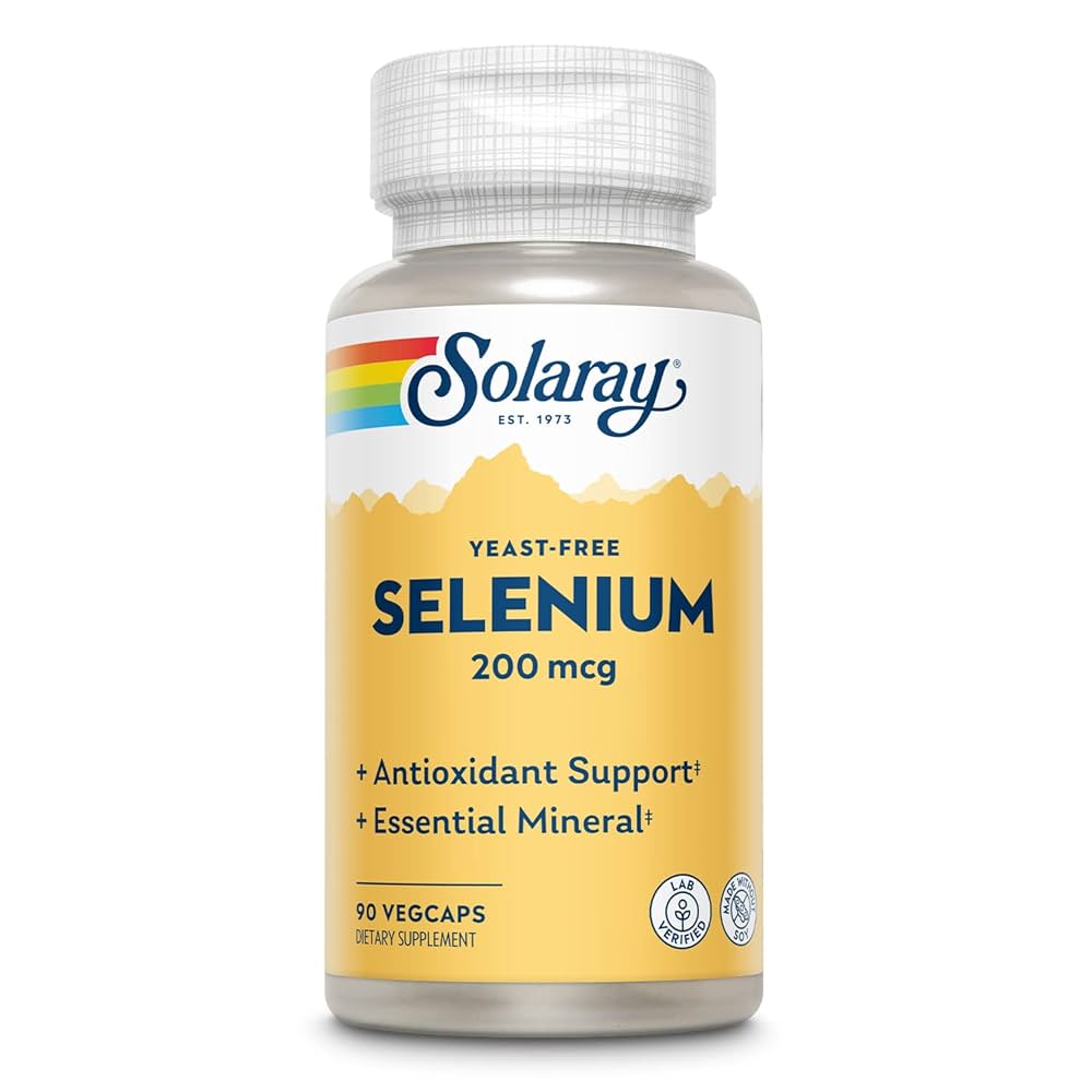Solaray Selenium 200 Mcg 90 VegCaps High Potency Antioxidant Supplement-1