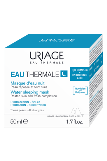 Uriage Eau Thermale Water Sleeping Mask 50ml Hydrating Gel for All Skin Types-2
