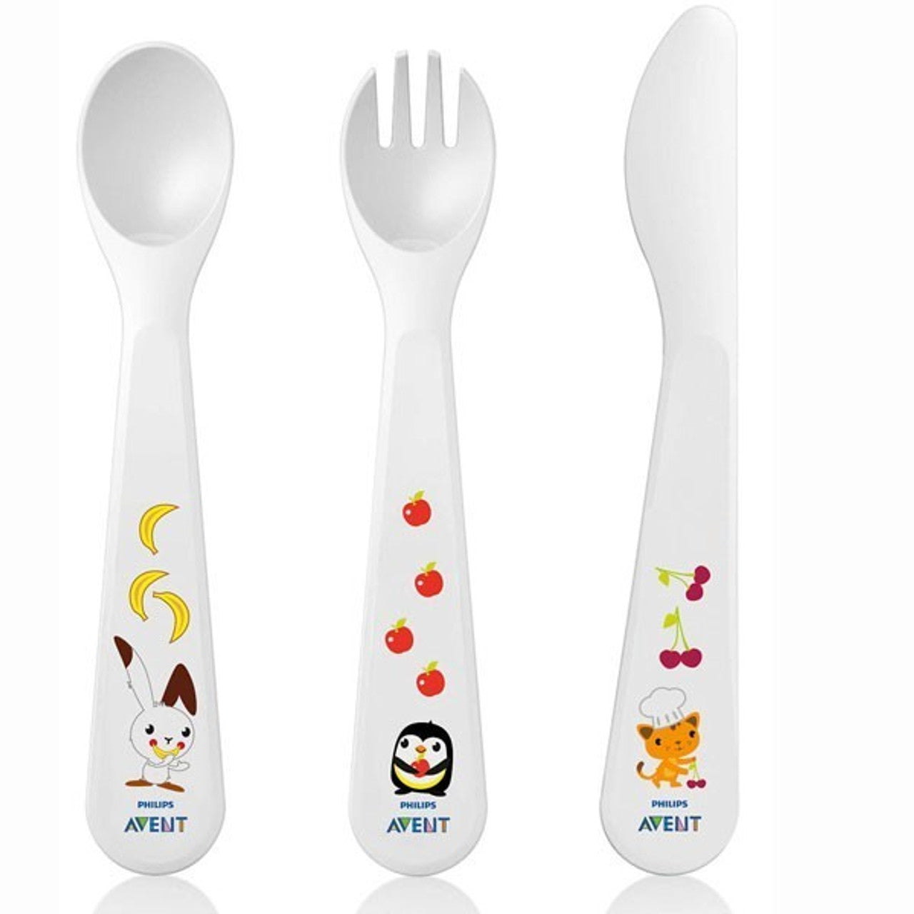 Philips Avent Toddler Fork, Spoon, And Knife Set 18m+ SCF714/00-1