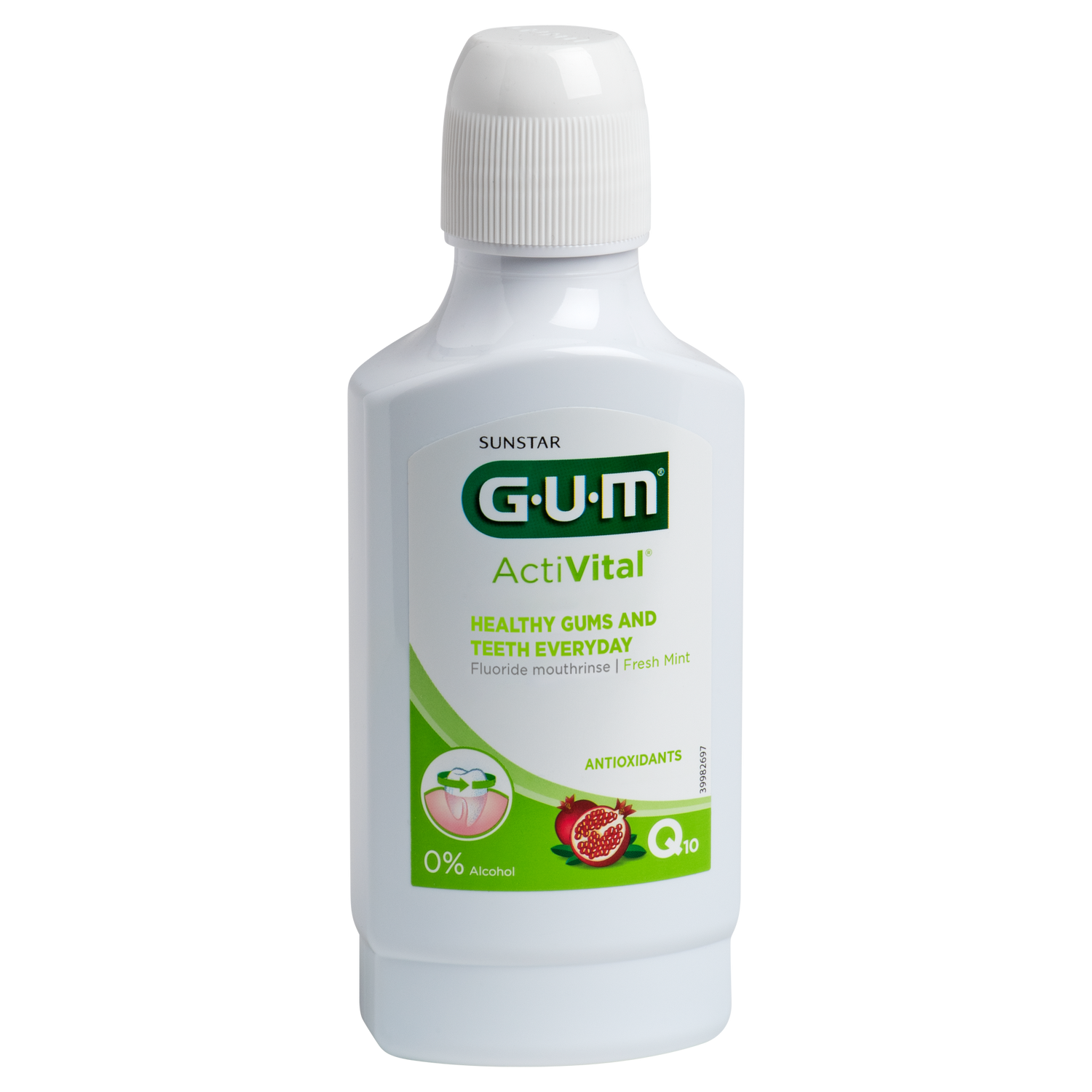 GUM ActiVital Q10 Mouthwash 300ml Alcohol-Free Oral Care-1