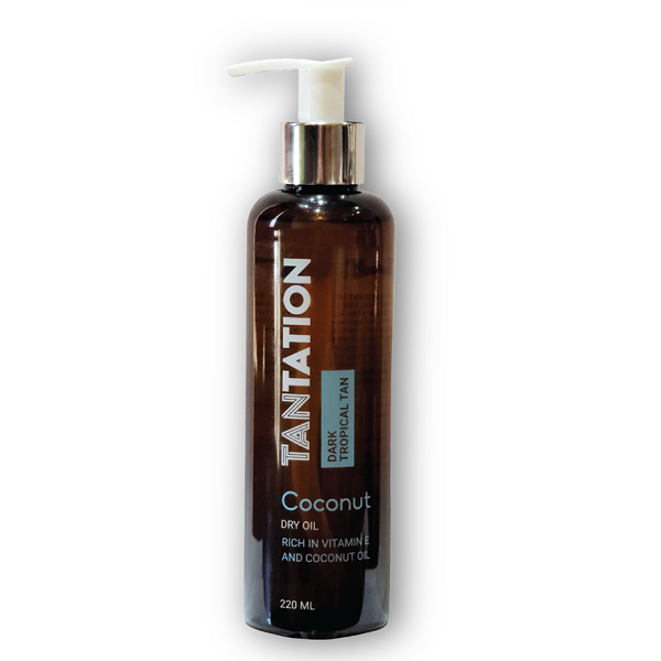 Tantation Coconut Dark Tropical Tan Dry Oil 220ml Deep Bronzing Hydration-1