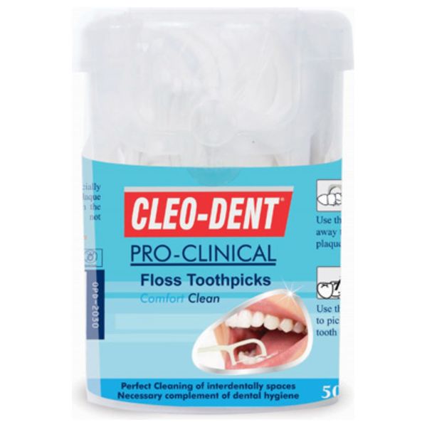 Cleo-Dent Floss Toothpicks 50 Pieces Dental Floss Picks-1