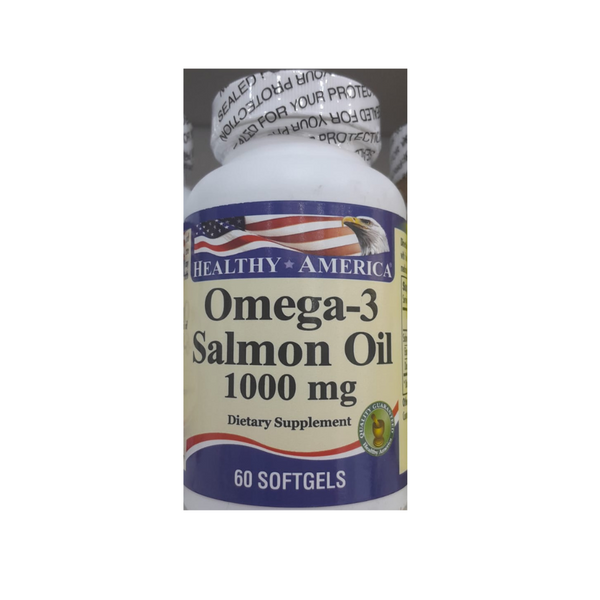 Omega 3 Salmon Oil 1000mg 60 Softgels High EPA DHA Supplement-1