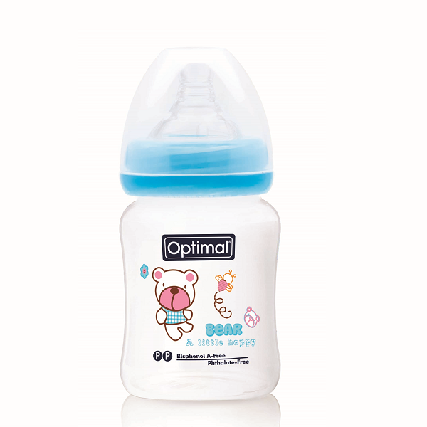 Optimal Anti-Colic Wide Neck Feeding Bottle 180ml For Infants-1