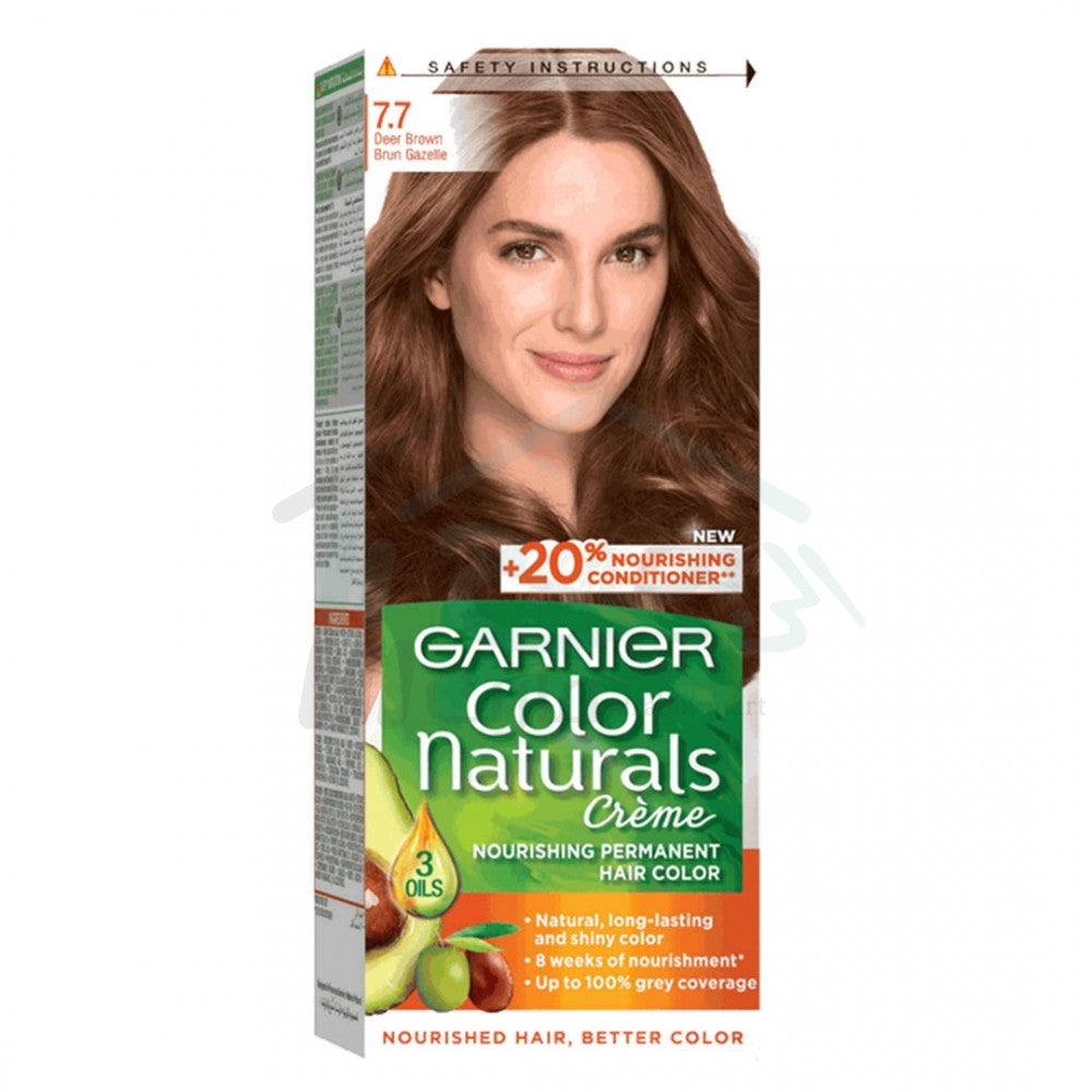 Garnier Color Naturals 7.7 Deer Brown Permanent Hair Color, Ammonia-Free, 110 Ml-2