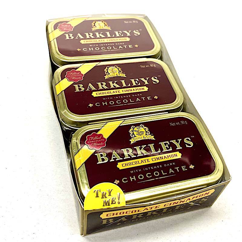 Barkleys Chocolate Cinnamon Mints 50g Tin Intense Flavored Dragees-1