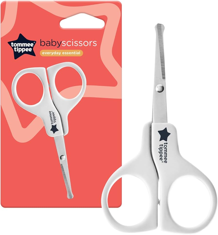 Tommee Tippee Essential Baby Scissors Rounded Safety Stainless Steel-2