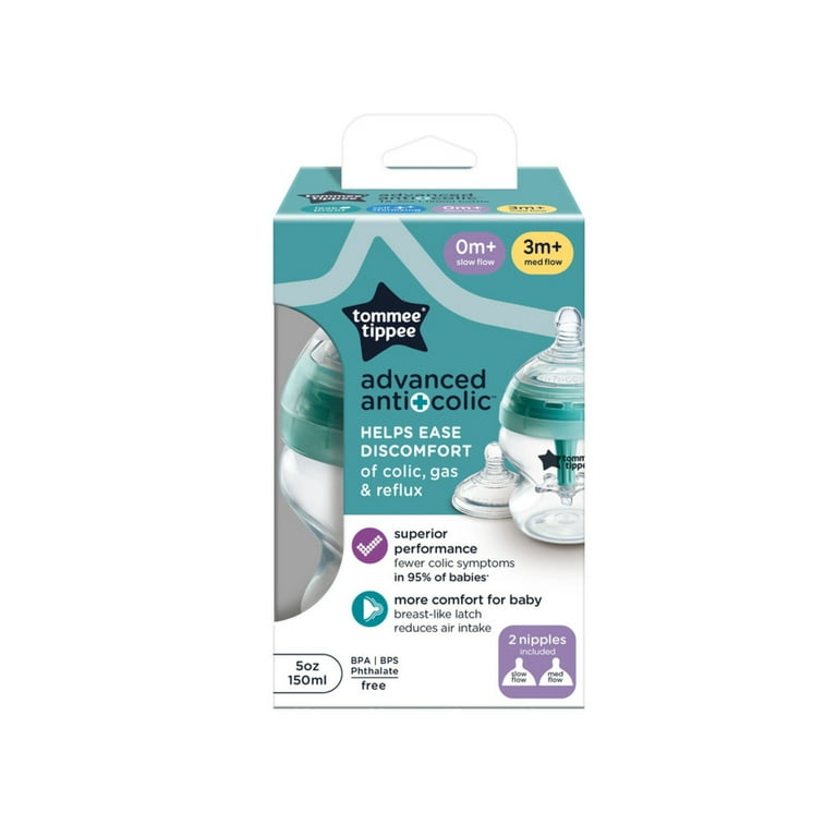 Tommee Tippee Advanced Anti-Colic Baby Bottle 0m+ 150ml, Silicone Teat-1
