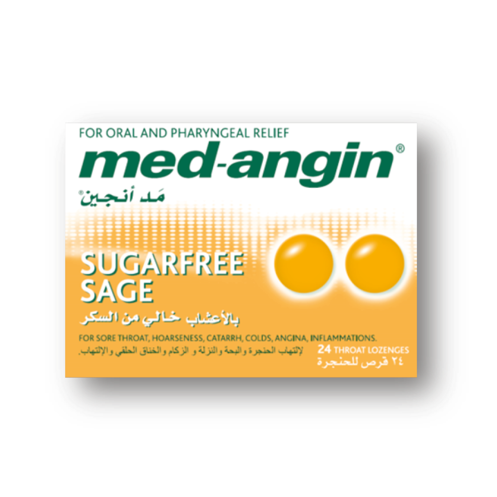 Med-Angin Sugar-Free Throat Lozenges 24 Count Sore Throat Relief-2