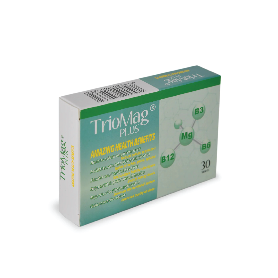 Triomag Plus 30 Tablets Magnesium Citrate Magnesium Oxide B3 B6 B12 Supplement-2