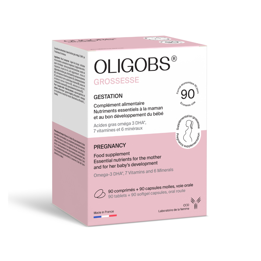 Oligobs Grossesse Pregnancy Supplement With Omega-3, 90 Tablets Plus 90 Capsules-2