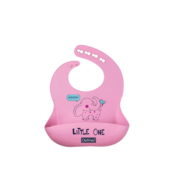 Optimal Silicone Baby Bib With Deep Pocket And Adjustable Neck-1