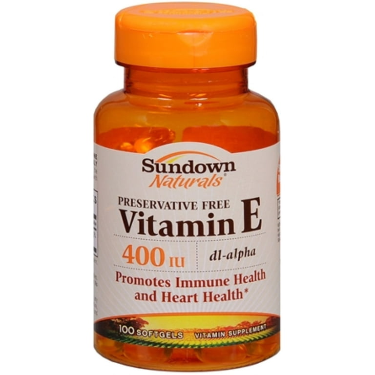 Sundown Vitamin E 400 IU Softgels Antioxidant Supplement 100 Count-3