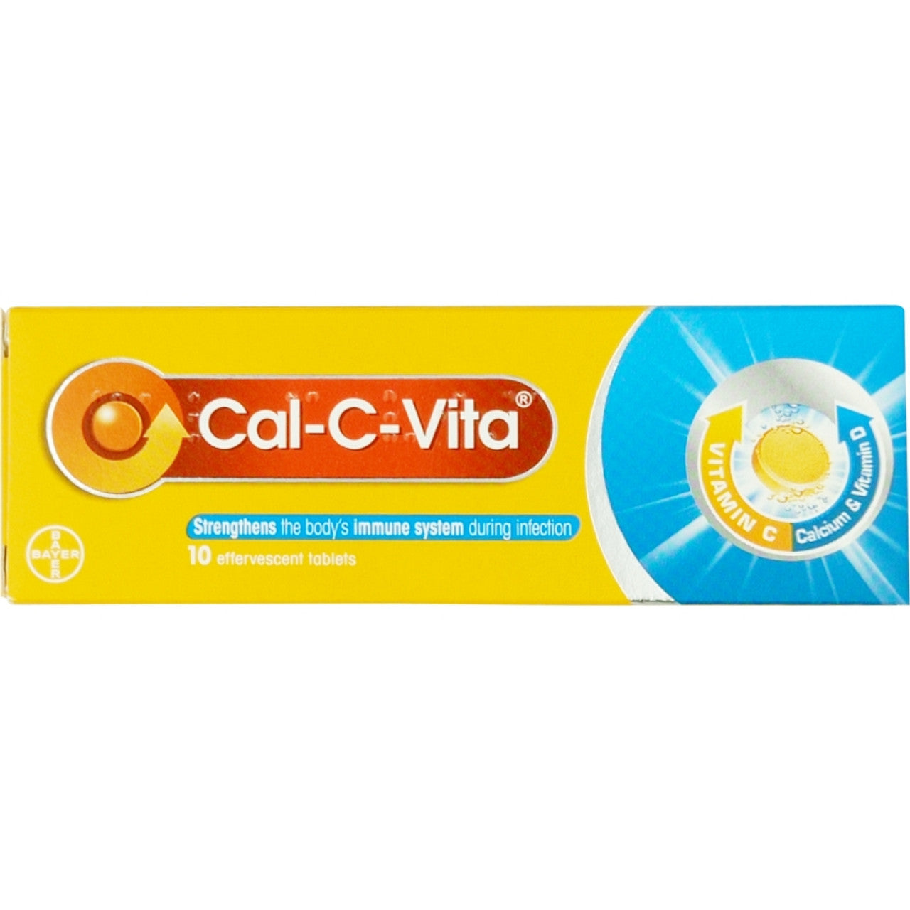 Cal-C-Vita Effervescent Tablets 10 Tablets Immune Support Supplement-1