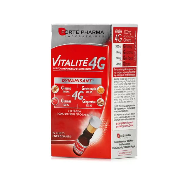Vitalité 4G Energy Shots 10 x 10ml Natural Energy Supplement-1