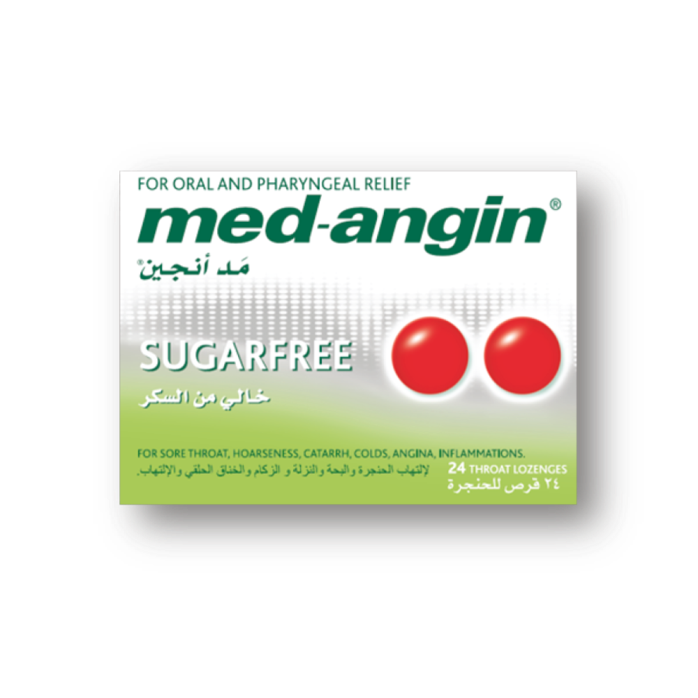 Med-Angin Sugar-Free Throat Lozenges 24 Count Sore Throat Relief-1