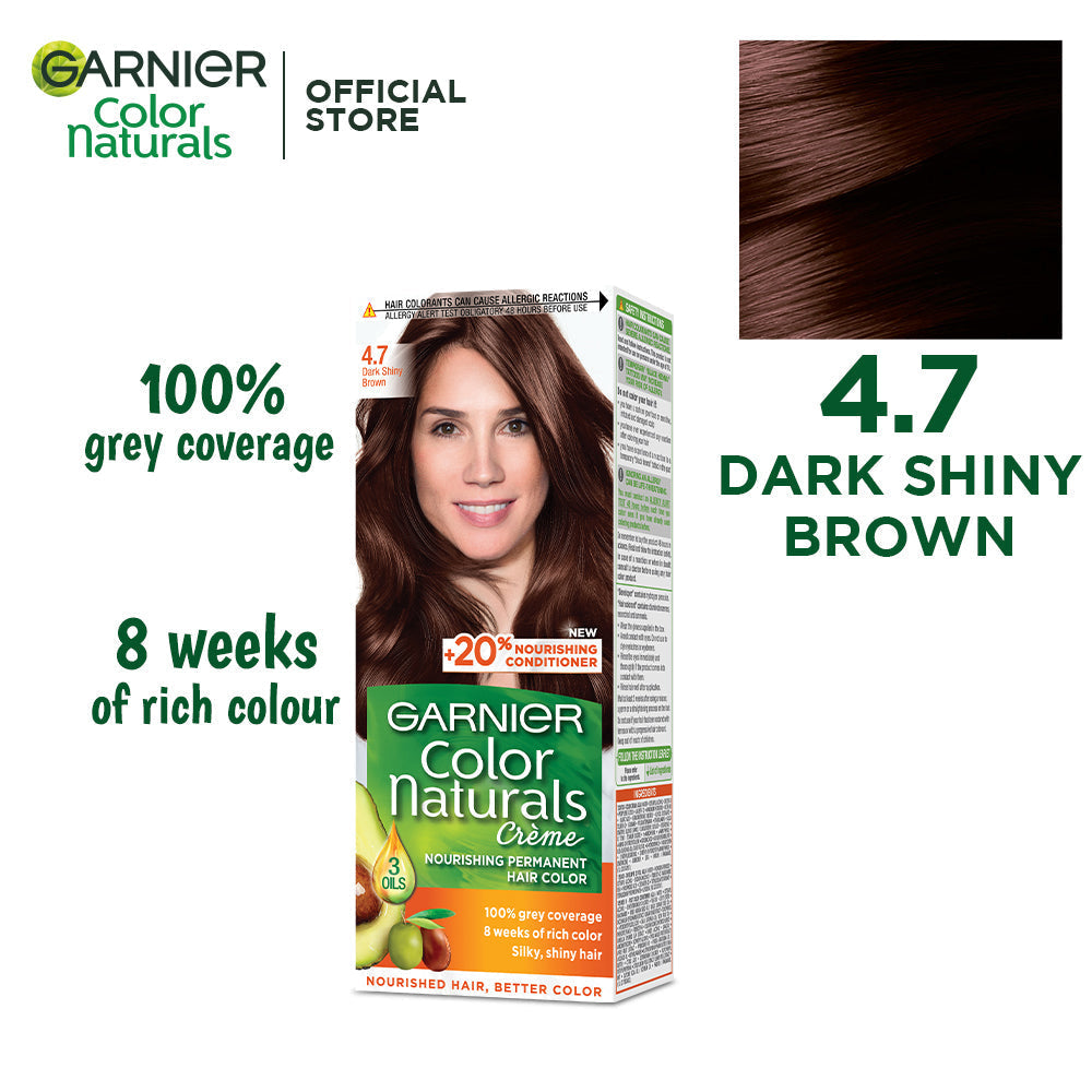 Garnier Color Naturals 4.7 Dark Shiny Brown Permanent Hair Color-2