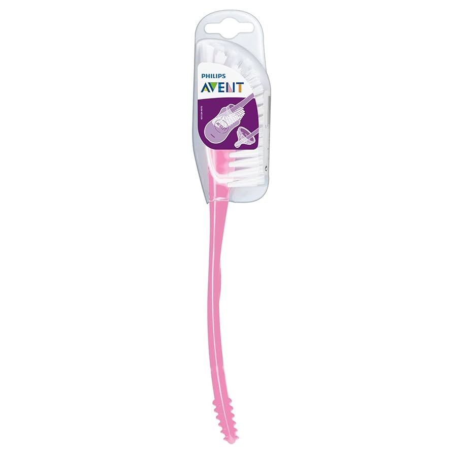 Philips Avent Bottle And Teat Brush Pink SCF145/07 For Baby Bottles-1