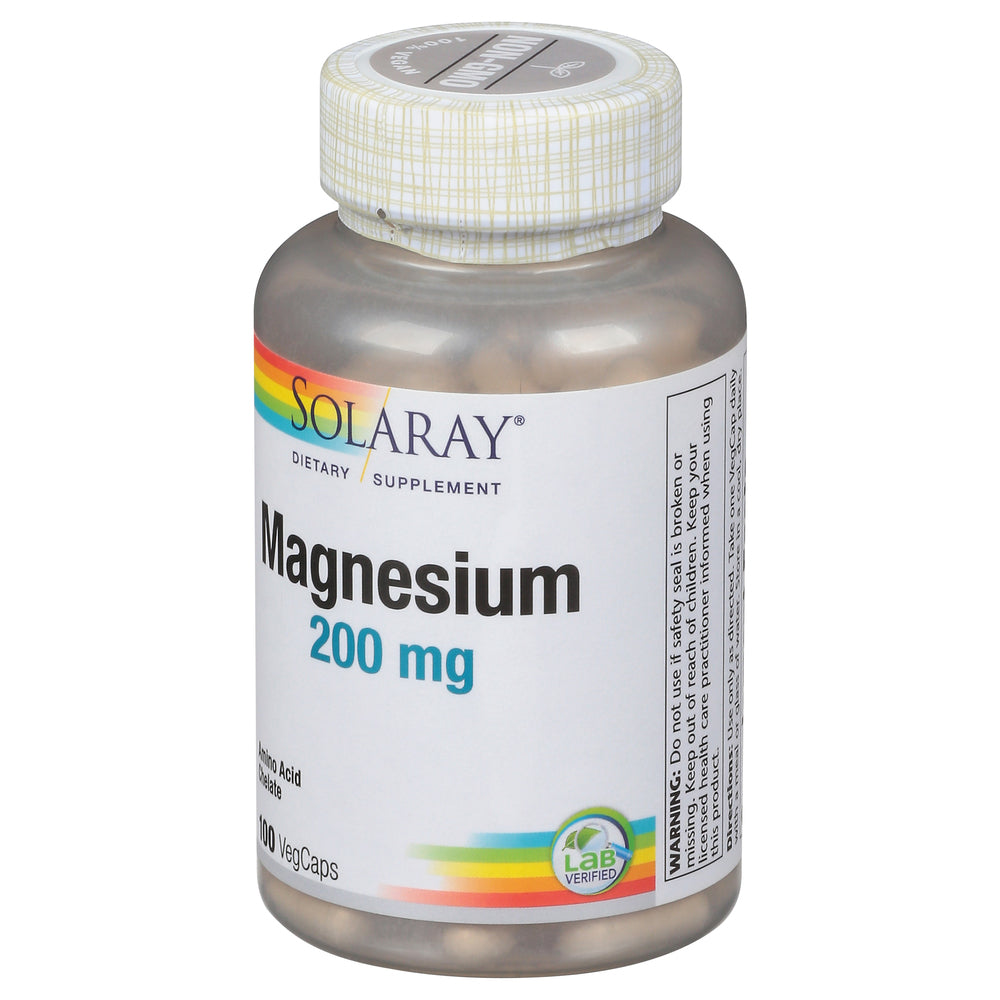 Solaray Magnesium 200 Mg 100 VegCaps Vegetarian Capsules Supplement-2