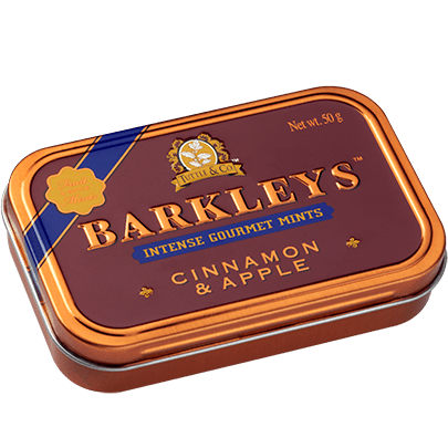 Barkleys Gourmet Mints Cinnamon & Apple 50g Tin Refreshing Vegan Mints-1