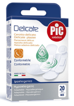PIC Solution Delicate Mix Strip Plasters 20 Pieces Non-Woven Hypoallergenic-1