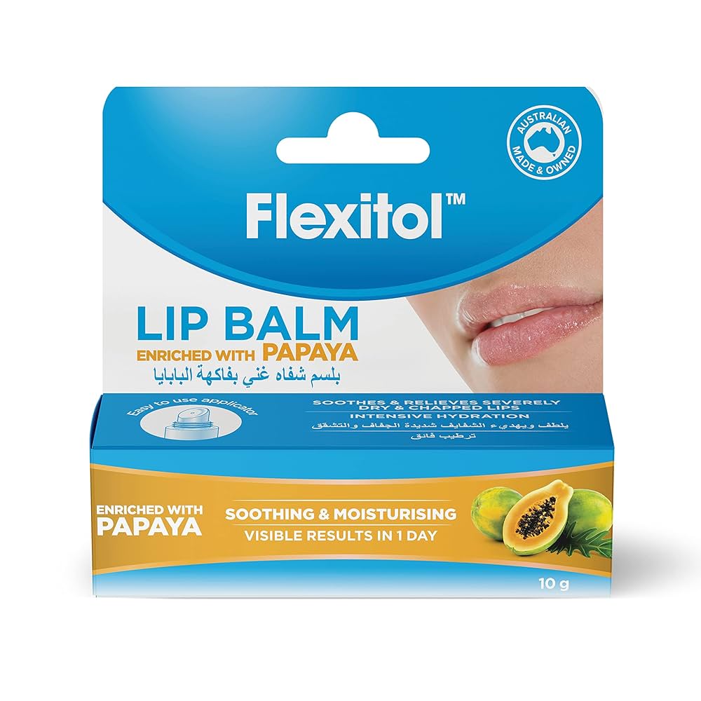 Flexitol Lip Balm Enriched With Papaya 10g Intensive Hydration-1