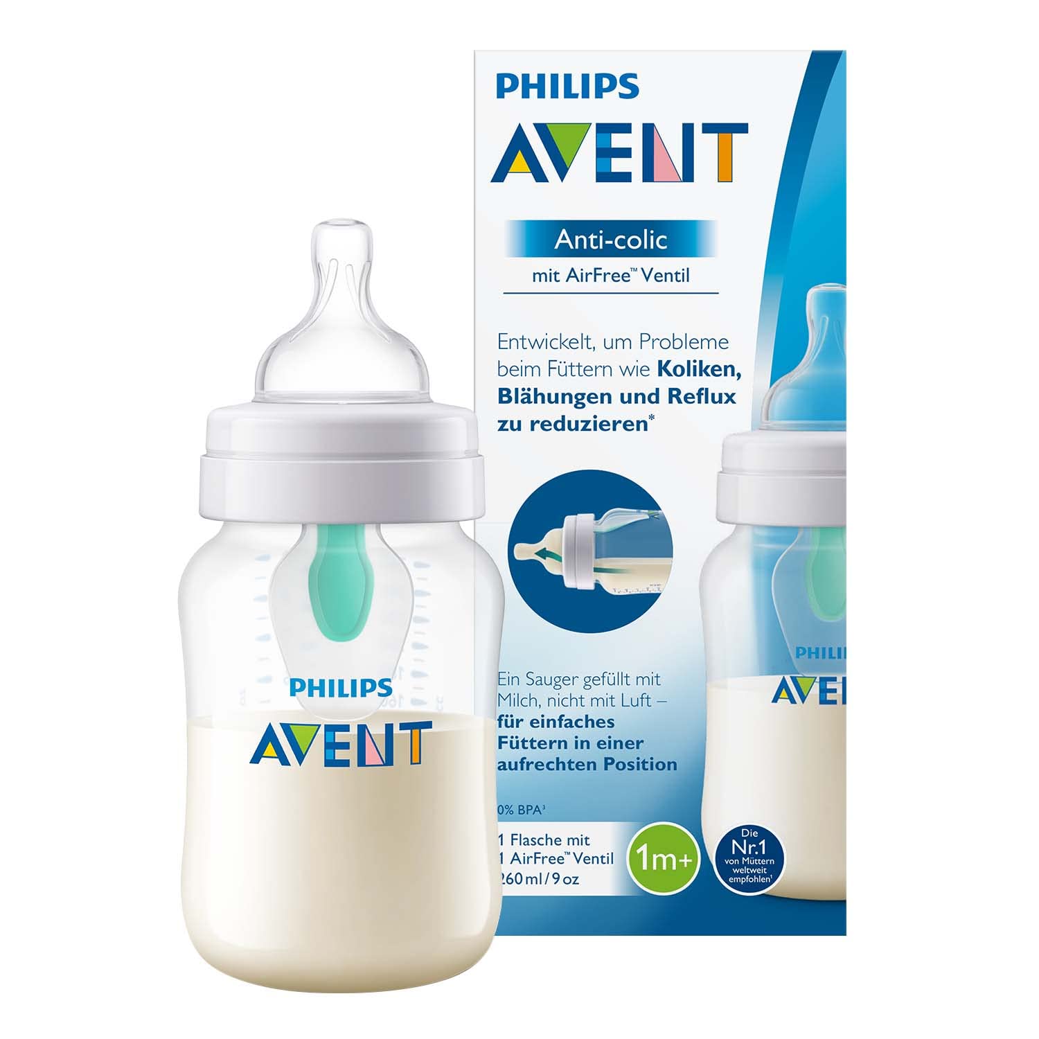 Philips Avent Anti-Colic Feeding Bottle 260ml With AirFree Vent-2