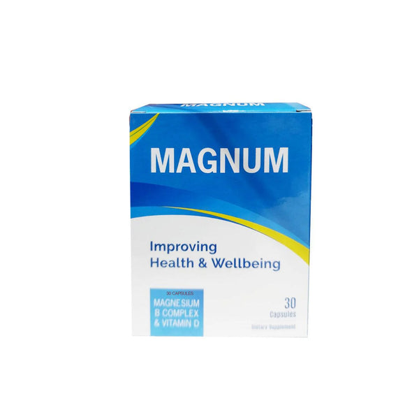 Magnum Magnesium B Complex And Vitamin D 30 Capsules For Nerve And Muscle Support-1