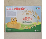 Lo Bello Baby Biscuits 5 Cereals 6+ 200g Gluten-Free Italian Snack-1