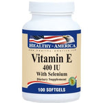 Healthy-America Vitamin E 400 IU With Selenium 100 Softgels Supplement-1