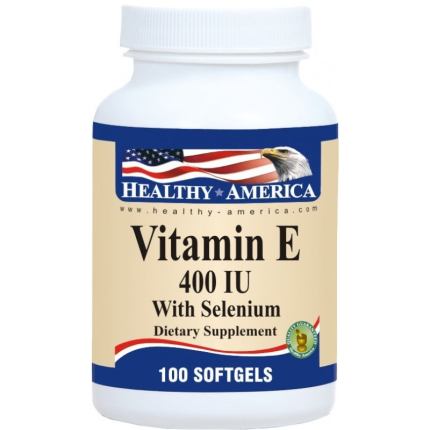 Healthy-America Vitamin E 400 IU With Selenium 100 Softgels Supplement-1