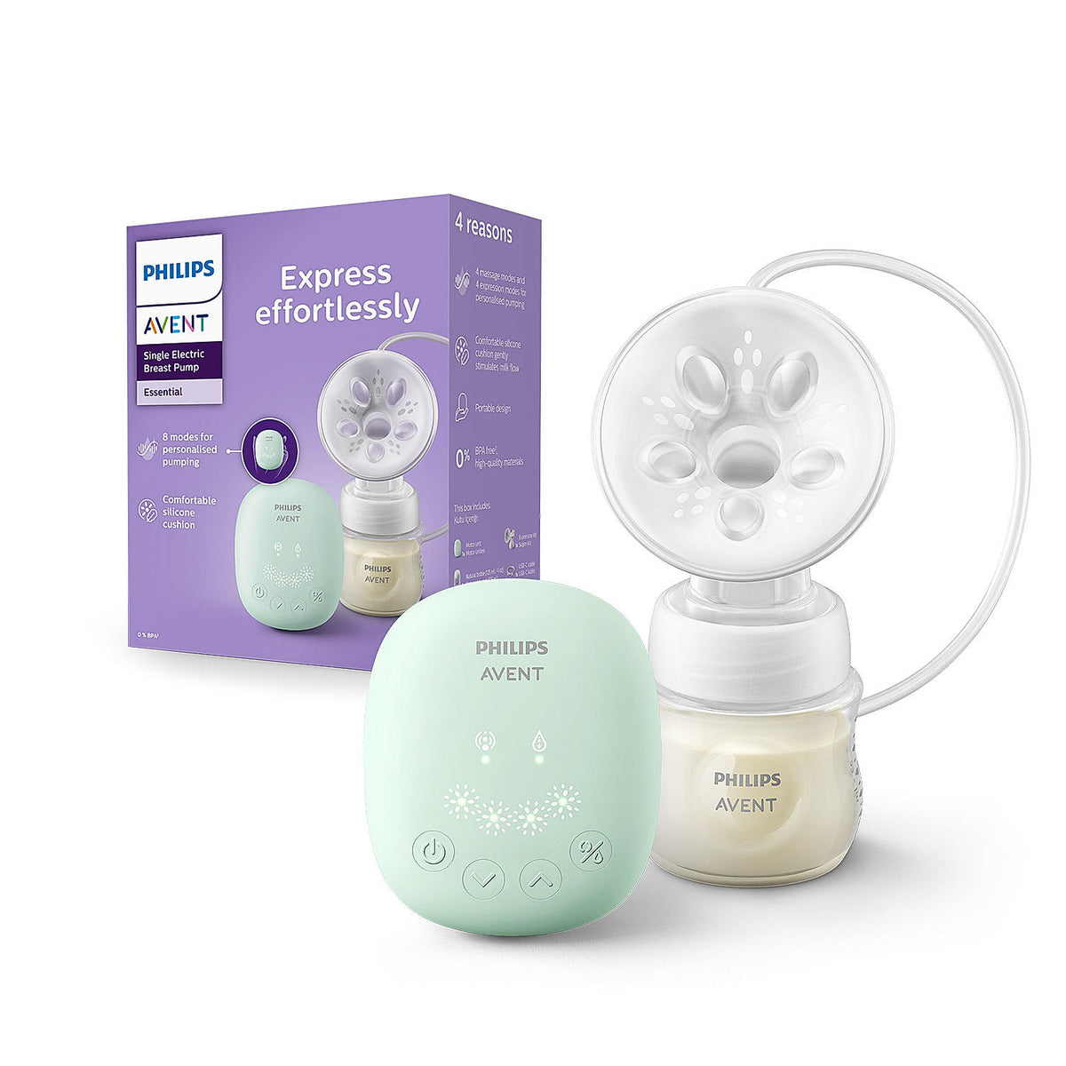 Philips Avent Single Electric Breast Pump Essential SCF323/11, BPA-Free, 125 Ml-1
