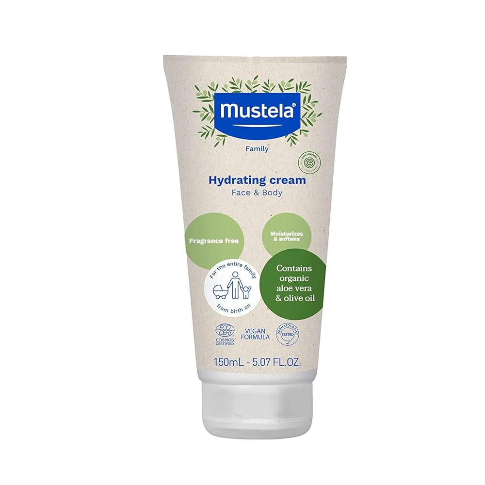 Mustela Certified Organic Hydrating Cream 150ml For Face And Body-1