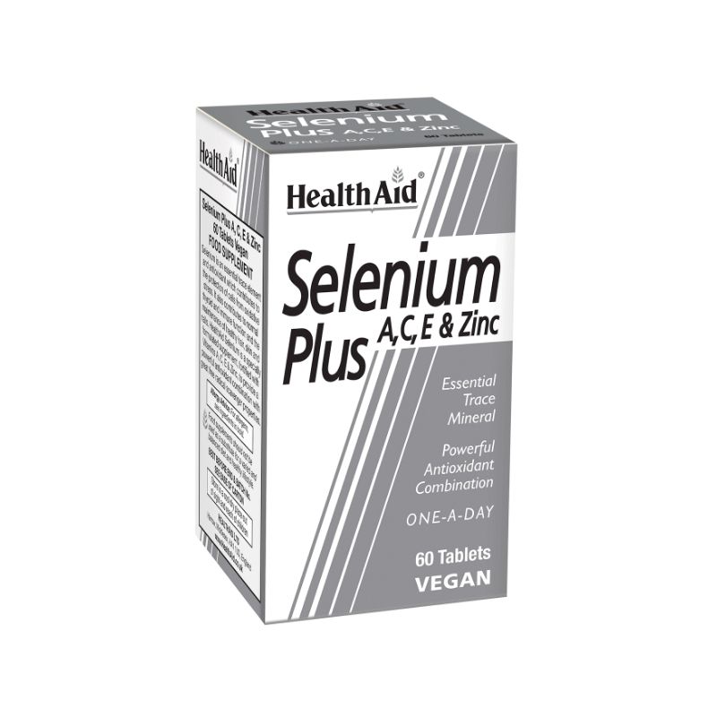 Health Aid Selenium Plus A, C, E & Zinc 60 Tablets Immune Support Supplement-2