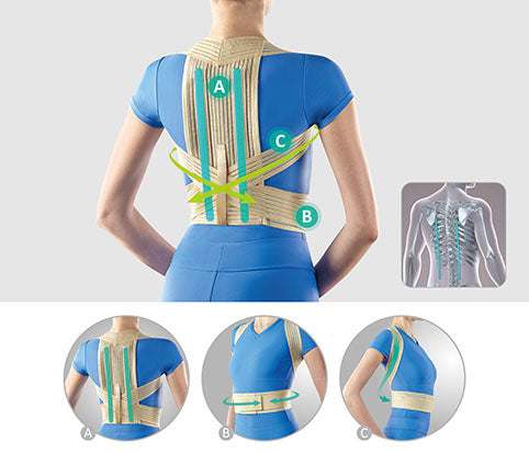 OPPO Posture Brace With Steel Stay 2275, Adjustable Back Support-3