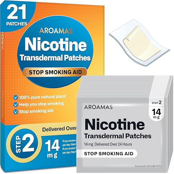 QUITSAFE Nicotine Patches Step 2, 14 Mg, 30 Count Smoking Cessation Aid-2