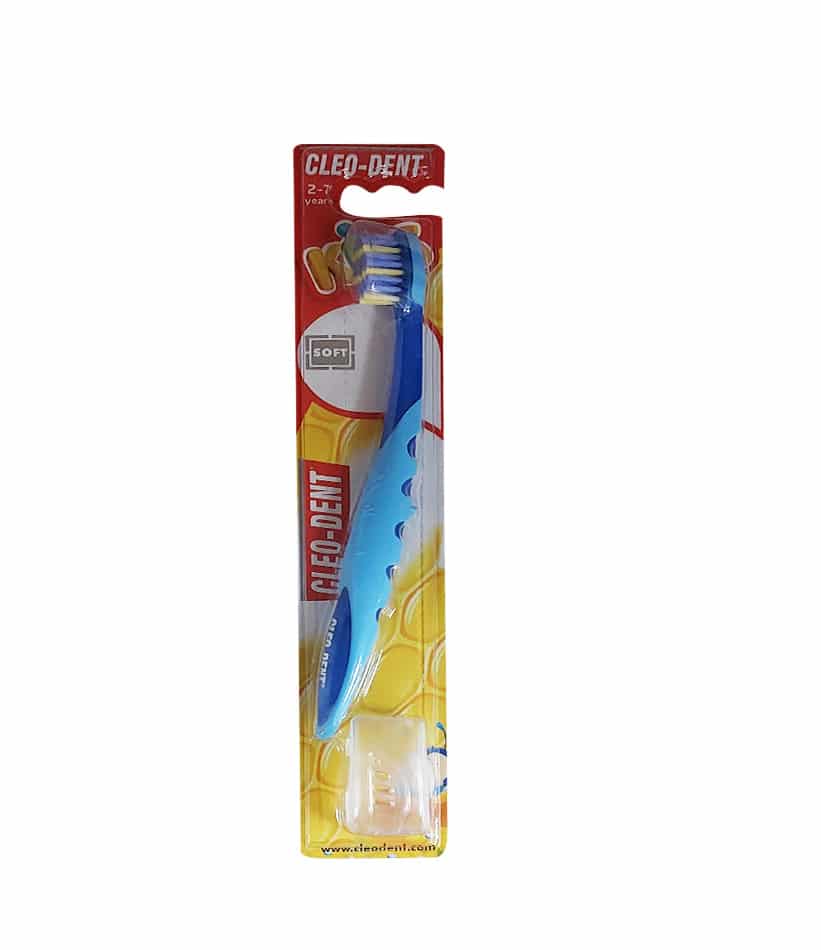 Cleo Dent Kids Soft Tooth Brush For Ages 2-7, Cushioned Handle-1
